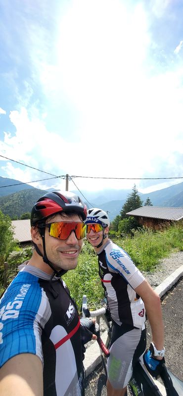 Selfie von uns beiden oben bei den Chalets von La Colmiane